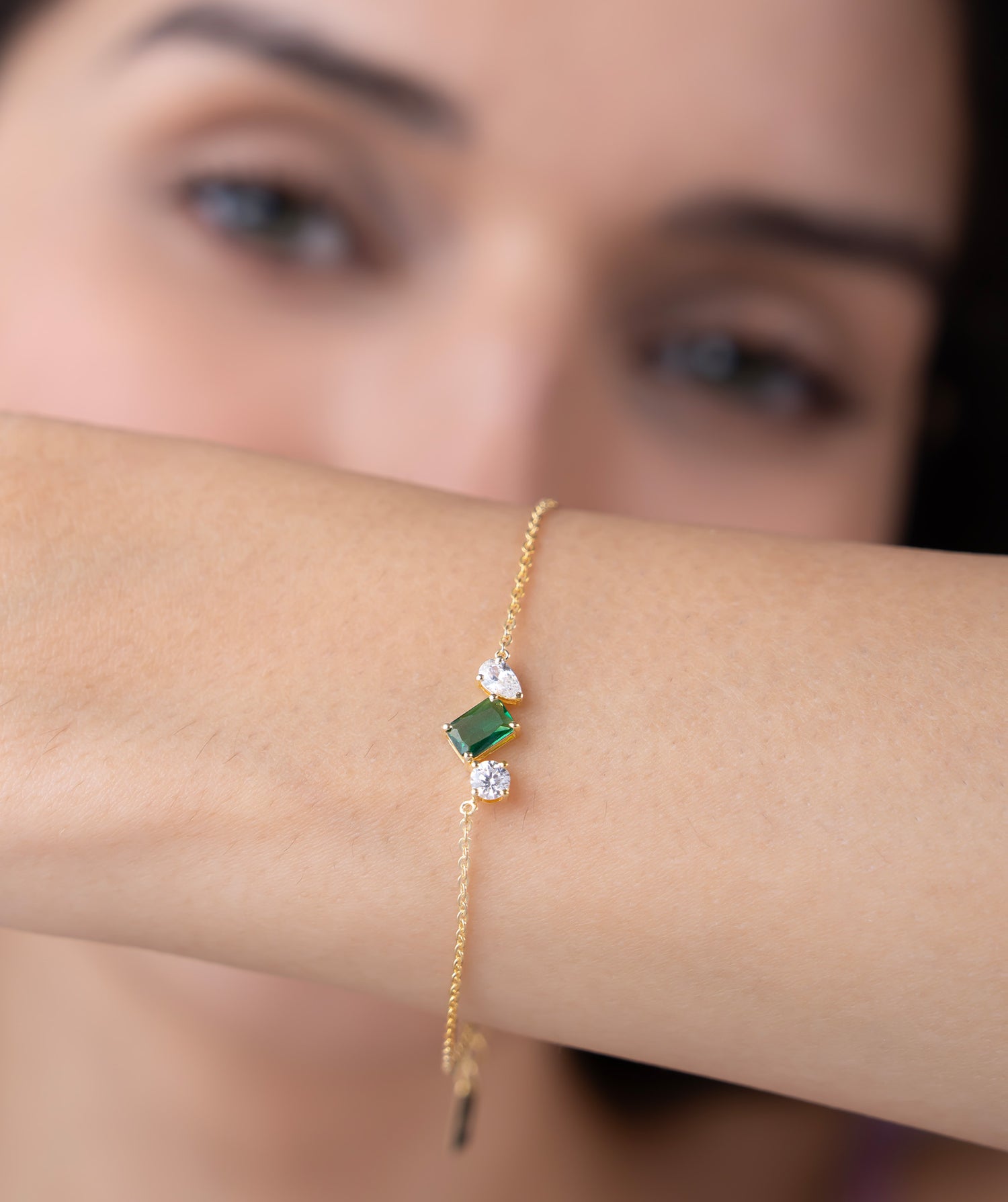 Charm Green Accent Bracelet