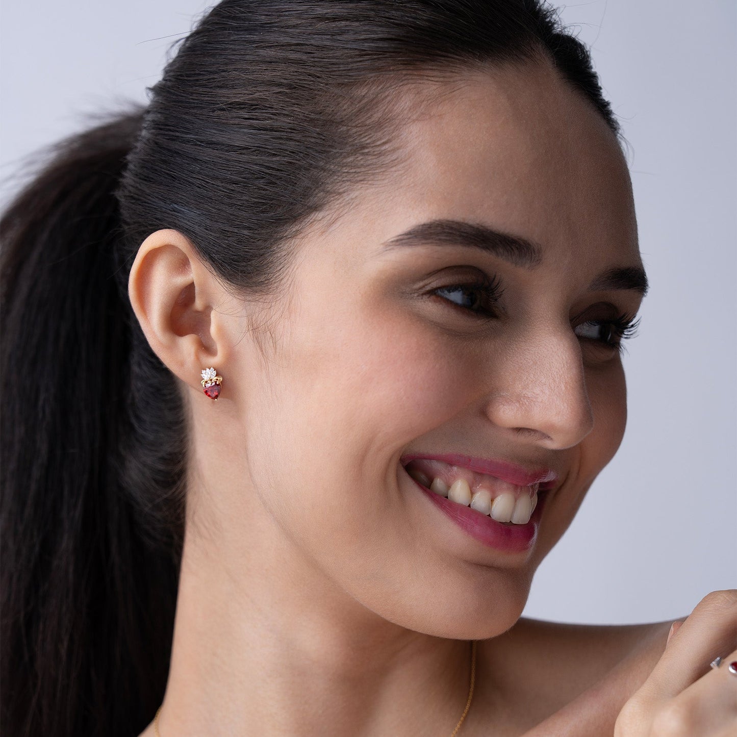 Crown Radiant Heart Earrings