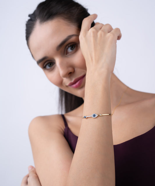 Evil Eye Protection Bangle Bracelet