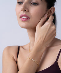 Marquise Trio Paperclip Chain Bracelet