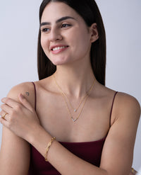 Triangle and Chevron Layered Necklace