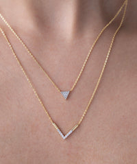 Triangle and Chevron Layered Necklace