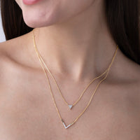 Triangle and Chevron Layered Necklace