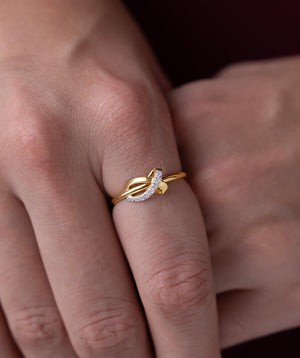 Twisted Elegance Diamond Ring
