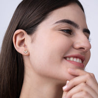 Crown Chevron Stud Earrings