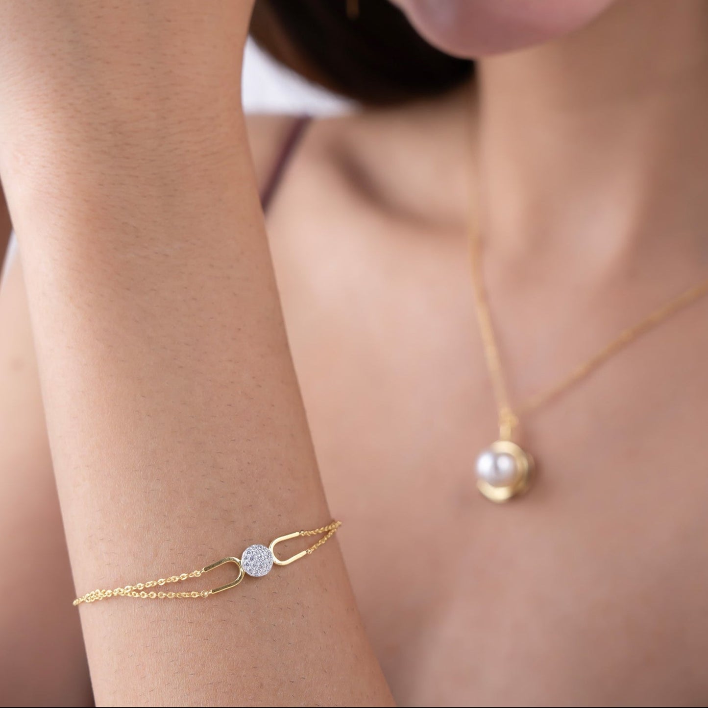 Twin Chain Diamond Bracelet