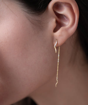 Twisted Sparkle Thread Earrings