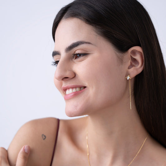 Lily Bud Threader Earrings