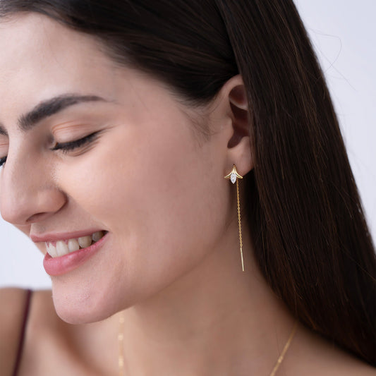 Lily Bud Threader Earrings