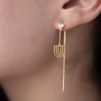 Half Moon Arch Threader Earrings