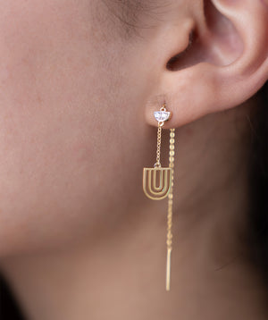 U-Shaped Threader Earrings