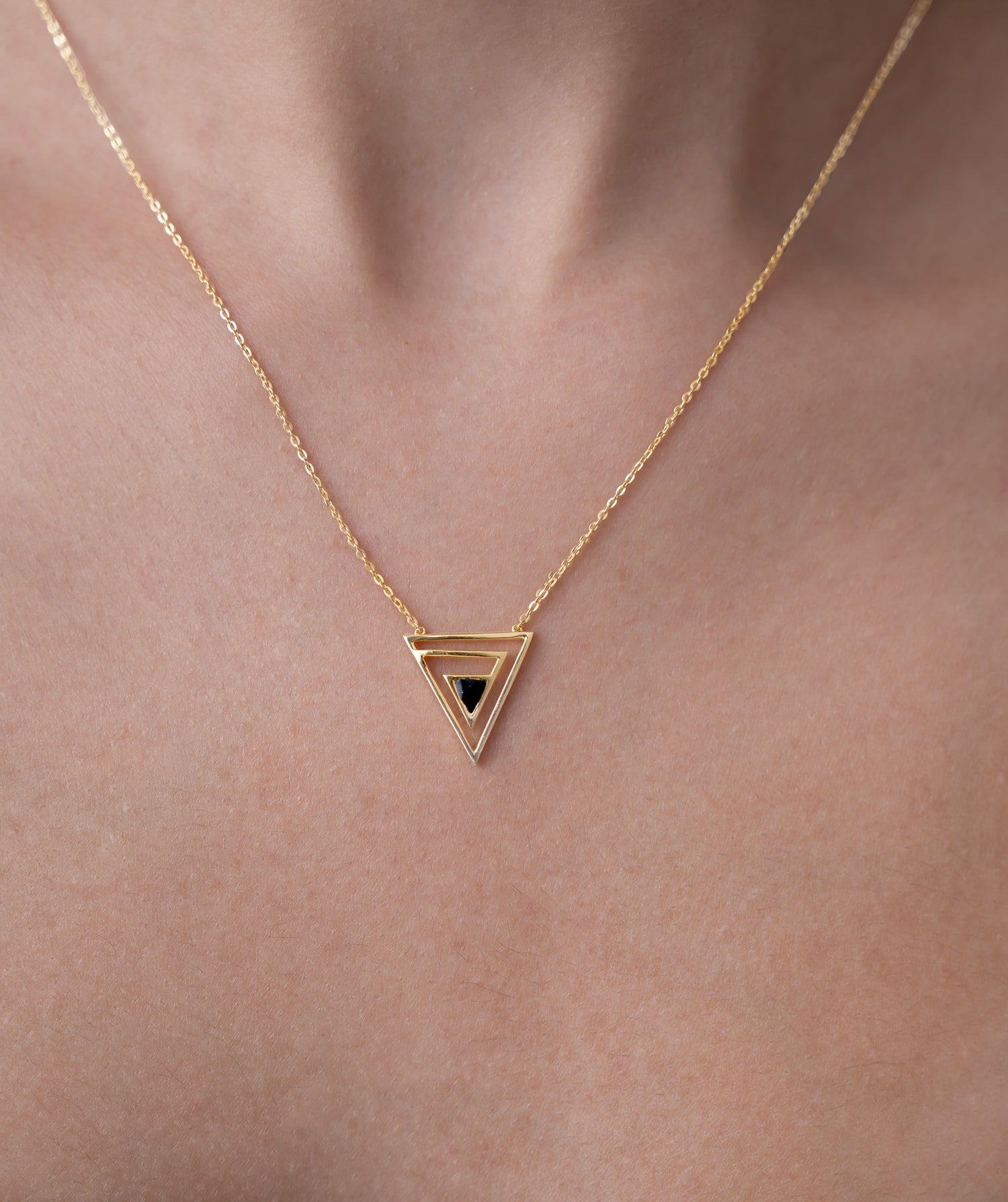 Geometric Triangle Necklace