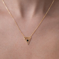 Nested Triangle Pendant Necklace
