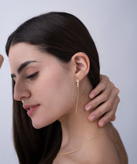 Triple Tulip Threader Earrings