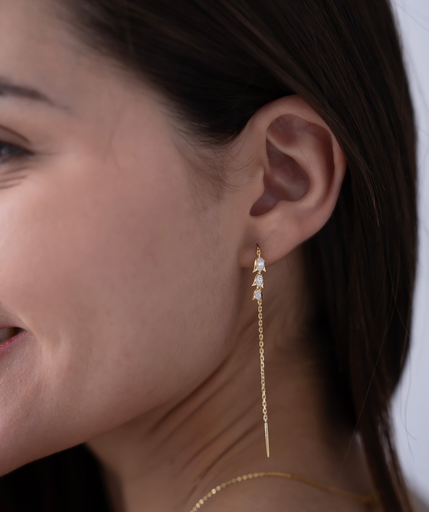 Bellflower Threader Earrings