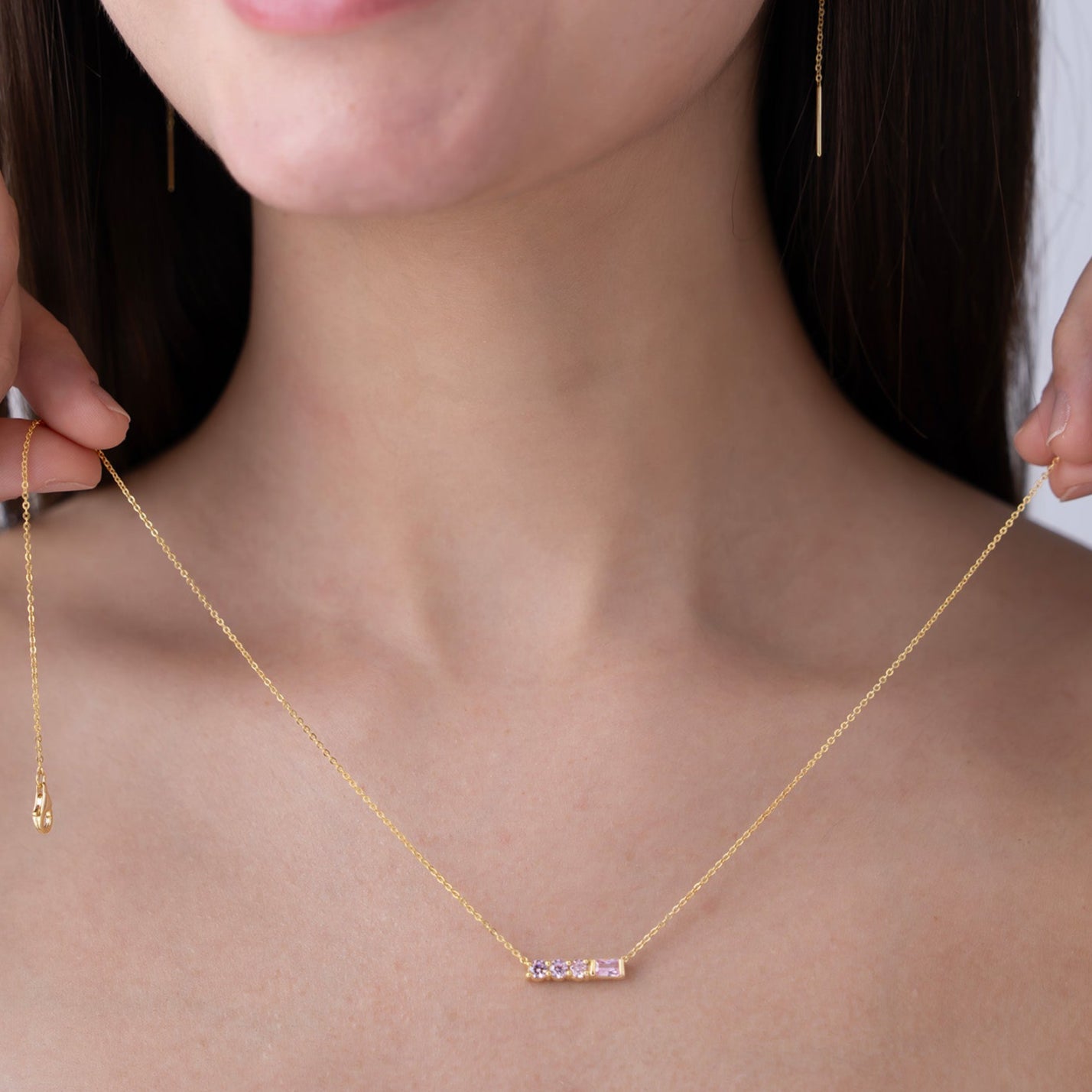 Linear Pink Necklace