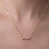 Pink Multi-Shape Bar Necklace