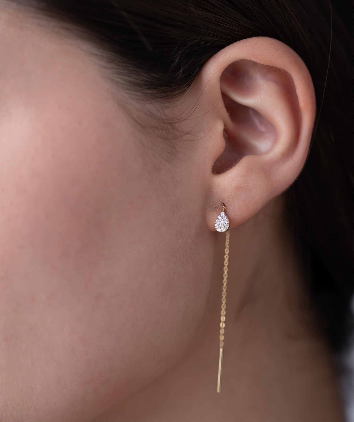 Teardrop Threader Earrings