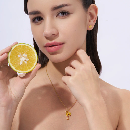 Lemon Slice Stud Earrings