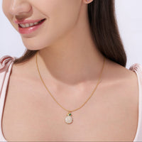 Pave Pineapple Charm Pendant Necklace