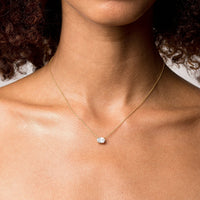 East West Oval Solitaire Necklace