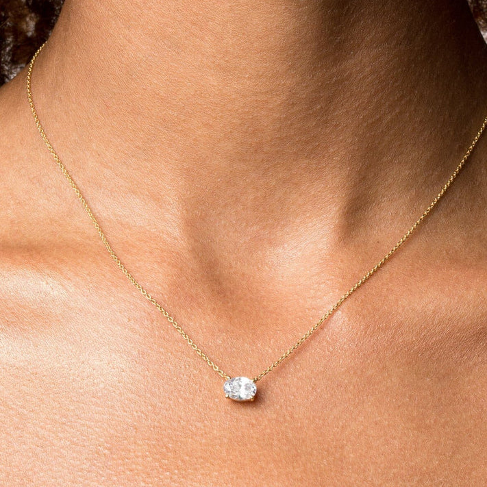 Oval Solitaire Pendant