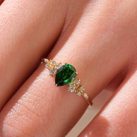 Pear Cluster Accent Ring
