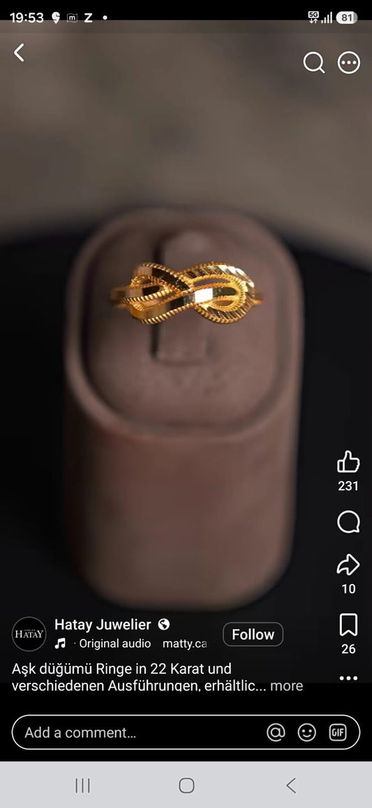 Custom Order For Infinity Bracelet & Ring