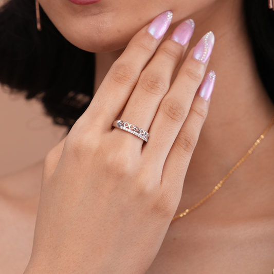 Romantic Heart Cutout Ring - KYMEE