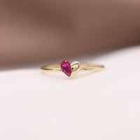 Pear Cut Heart Fancy Ring