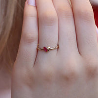 Pear Cut Heart Fancy Ring