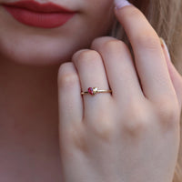 Pear Cut Heart Fancy Ring