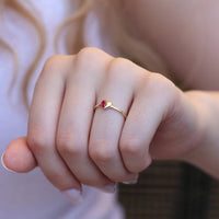 Pear Cut Heart Fancy Ring
