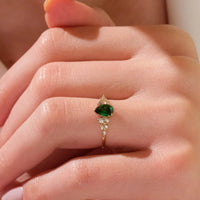 Pear Cluster Accent Ring