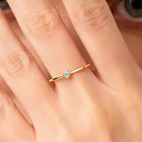 Round Diamond Solitaire Ring Set