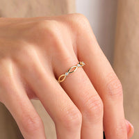 Infinity Twist Band Ring