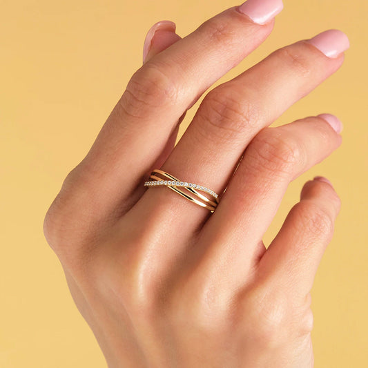 Crisscross Multi Band Ring