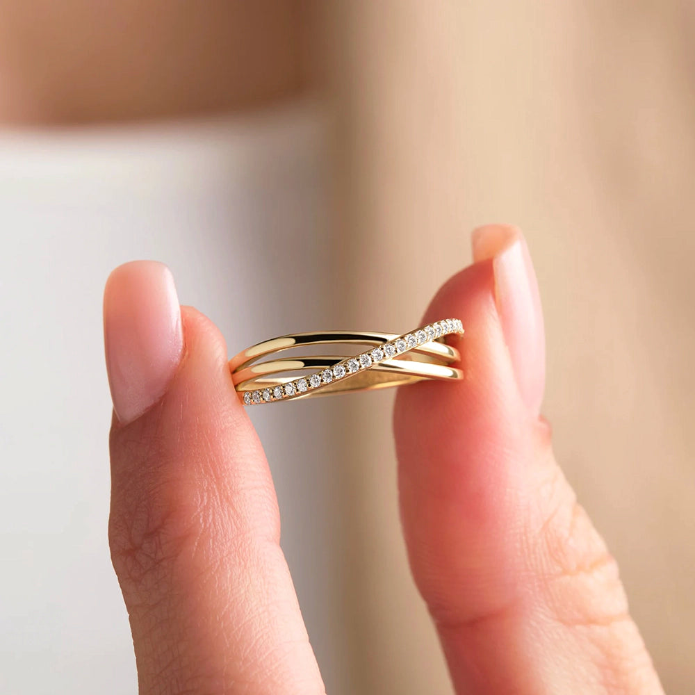 Crisscross Multi Band Ring