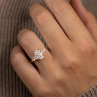 Oval Cluster Statement Ring