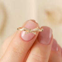 Pave Bow Ribbon Ring