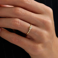 Tiny Heart Bezel Ring