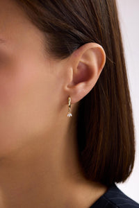 Marquise Petal Cluster Hoop Earrings