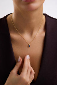 Cushion Cut Bezel Necklace