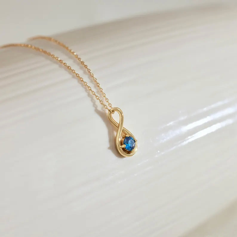 Open Teardrop Solitaire Necklace