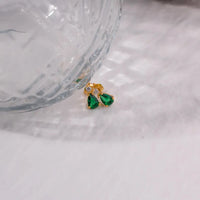 Toi et Moi Round Pear Stud Earrings