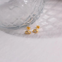 East West Marquise Bezel Stud Earrings