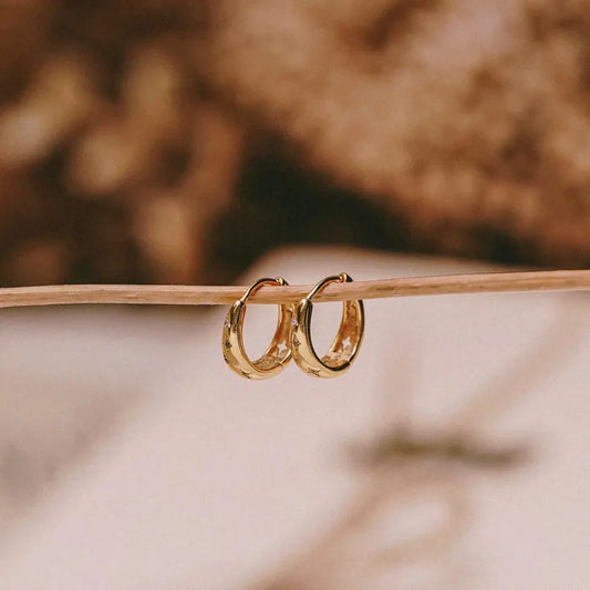 Celestial Scatter Dome Huggie Hoop Earrings