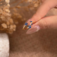 Colour Stone Flower Wrap Ring