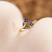 Colour Stone Flower Wrap Ring