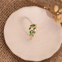 Adjustable Leaf Vine Wrap Ring